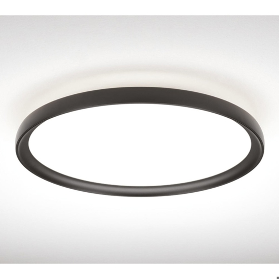 Vivida atena plafoniera moderna rotonda nera 48w 3000k 4000k