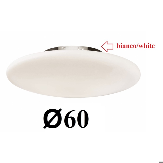 Smarties pl3 d60 ideal lux plafoniera camera da letto bianca 60cm