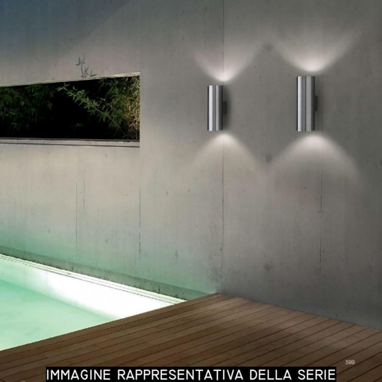 Gun ap2 big applique da esterno grigio ideal lux