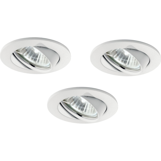 Box kit n3 swing fi ideal lux faretti rotondi da incasso orientabili bianco