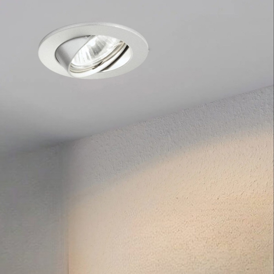 Box kit n3 swing fi ideal lux faretti rotondi da incasso orientabili bianco