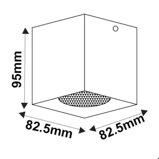 Faretto cubo da soffitto nero quadrato
