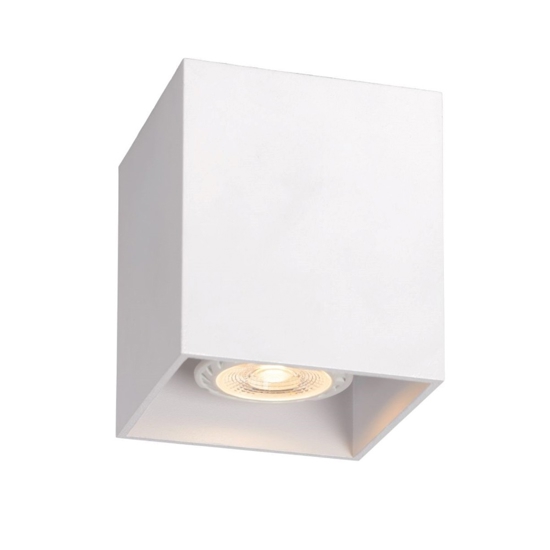 Faretto da soffitto di metallo bianco quadrato