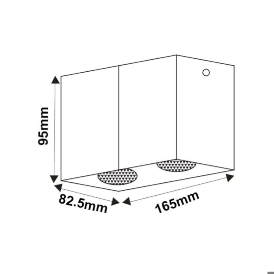 Plafoniera da soffitto rettangolare bianca 2 luci