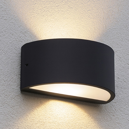 Rex-2 ap1 applique da esterno antracite ideal lux