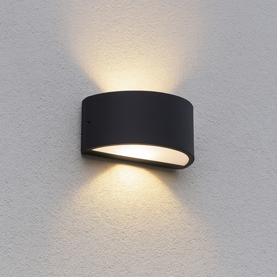 Rex-2 ap1 applique da esterno antracite ideal lux