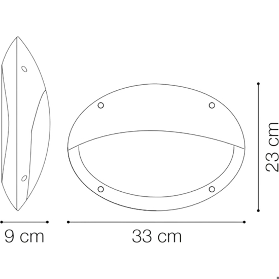 Ideal lux medea-2 ap1 applique per esterno nero