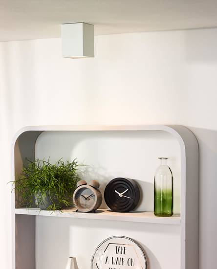 Faretto lampadina dimmerabile cubo da soffitto bianco