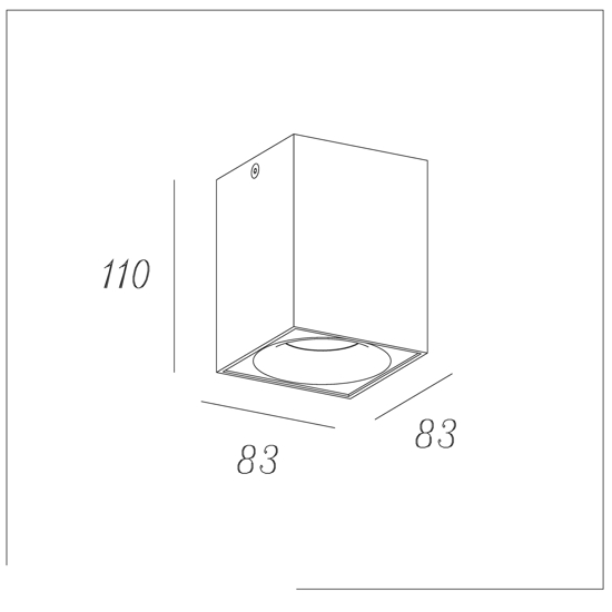 Faretto lampadina dimmerabile cubo da soffitto bianco