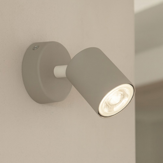 Applique da parete spot grigio orientabile