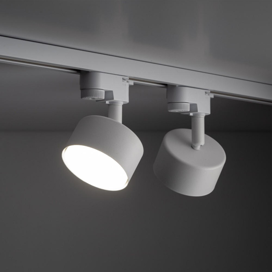 Sistema binario trifase 100cm bianco con 4 faretti gx53 orientabili