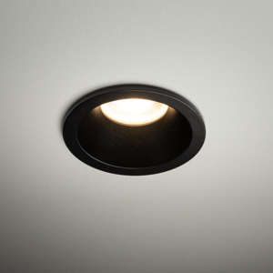 Faretto da incasso controsoffitto tondo nero gu10