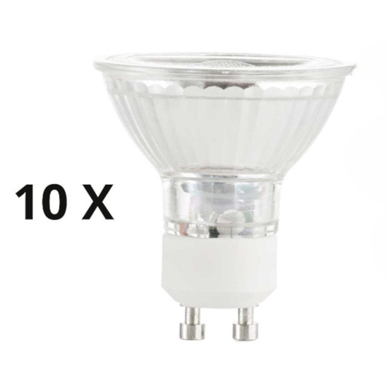 N10 lampadine gu10 led 5w 410lm 3000k cri90 ottica 50 ideal lux