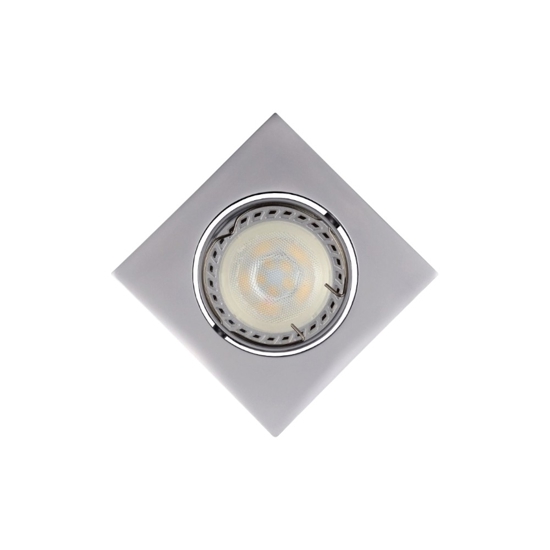 Faretto da incasso soffitto 5w 3000k grigio quadrato orientabile