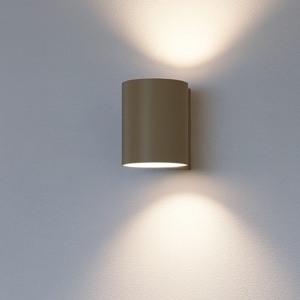 Applique cilindro top light sabbia moderna
