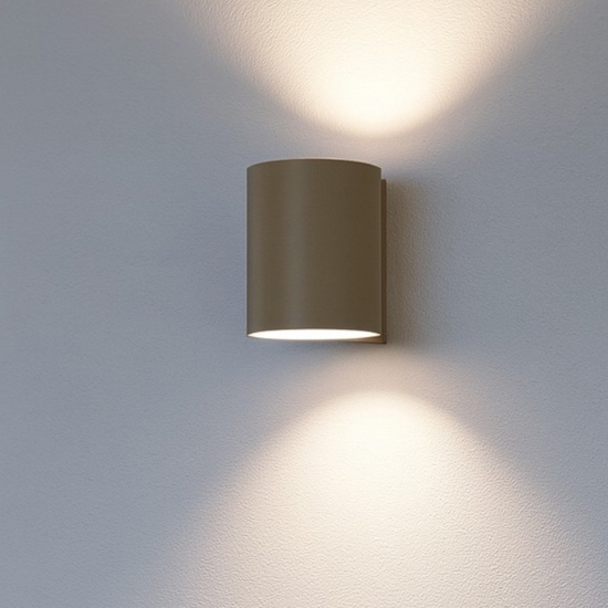 Applique cilindro top light sabbia moderna