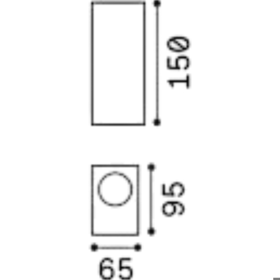 Up ap2 ideal lux applique da esterno antracite