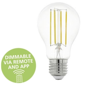 Lampadina led e27 6w 4000k dimmerabile goccia trasparente bluetooth fp eglo