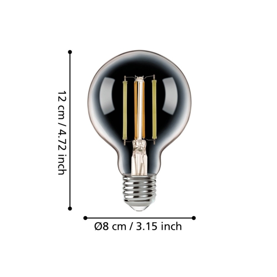 Lampadina led e27 6w 2700k a 6500k dimmerabile vetro trasparente bluetooth eglo connect