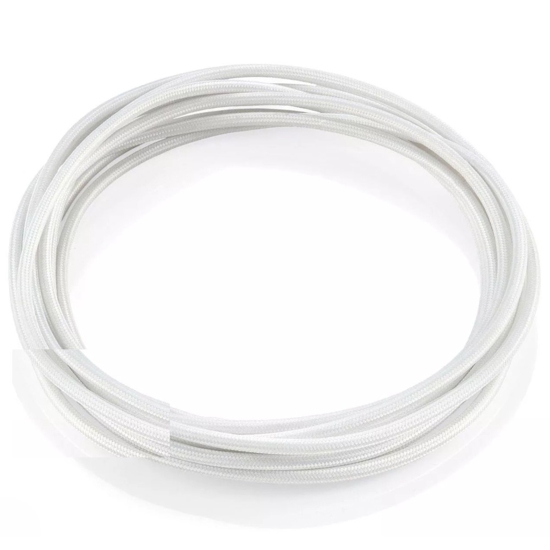 Cavo tessuto colore bianco 1 metro 5 mm 