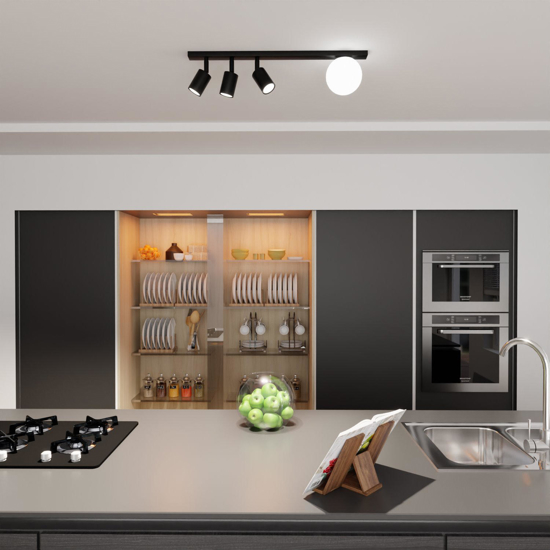 Plafoniera moderna per cucina faretti orientabili fp