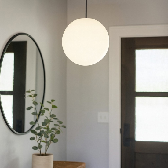 Sole sp1 d40 lampadario sfera bianca ideal lux