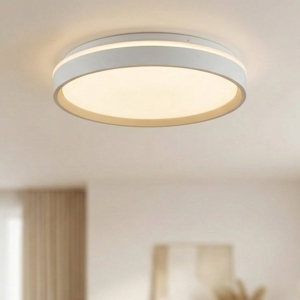 Plafoniera rotonda bianco sabbia led 20w 2700k a 6500k cont elecomando