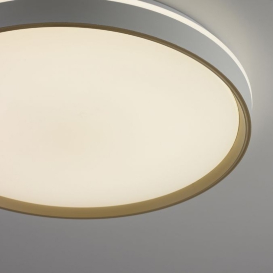 Plafoniera rotonda bianco sabbia led 20w 2700k a 6500k cont elecomando