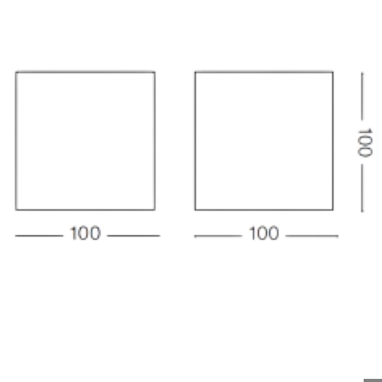 Ideal lux rubik ap 4000k applique per esterno cubo bianco 8,5w