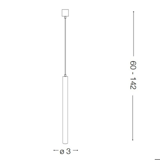 Sospensione led ultrathin sp d040 round bianco ideal lux