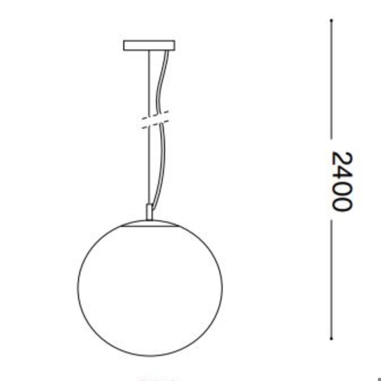Mapa fade sp1 d40 ideal lux lampadario boccia di per camera da letto