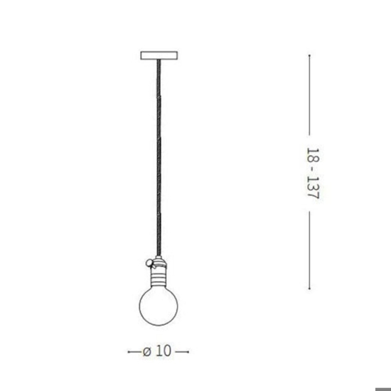 Doc sp1 lampada a sospensione vintage rame ideal lux