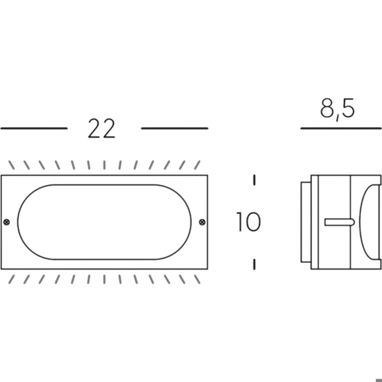Applique per esterno moderno marrone e27
