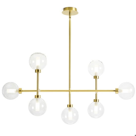 Lampadario dom miloox ottone oro moderno per soggiorno fp