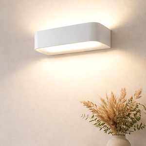 Sforzin aki applique da parete bianca led biemissione 11w 3000k