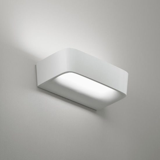 Sforzin aki applique da parete bianca led biemissione 11w 3000k