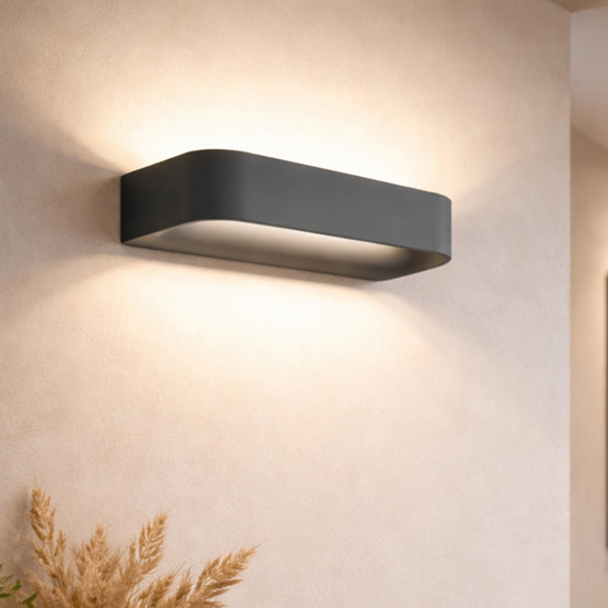 Sforzin applique aki antracite moderna da parete led 11w 4000k biemissione