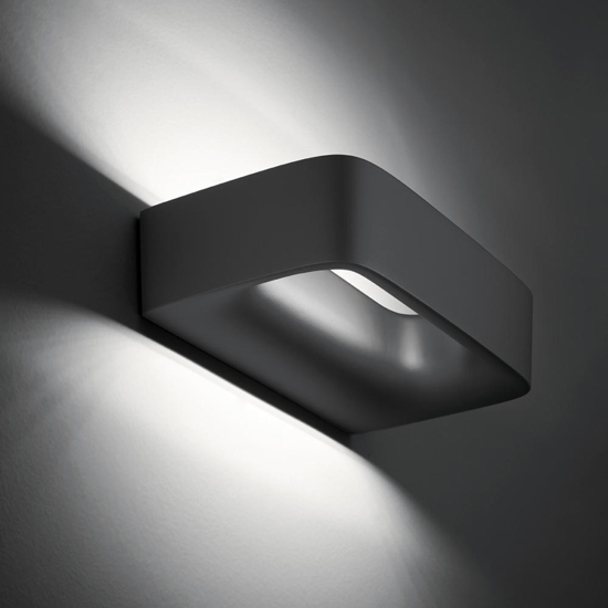 Sforzin applique aki antracite moderna da parete led 11w 4000k biemissione