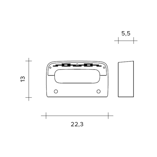 Sforzin applique aki antracite moderna da parete led 11w 4000k biemissione