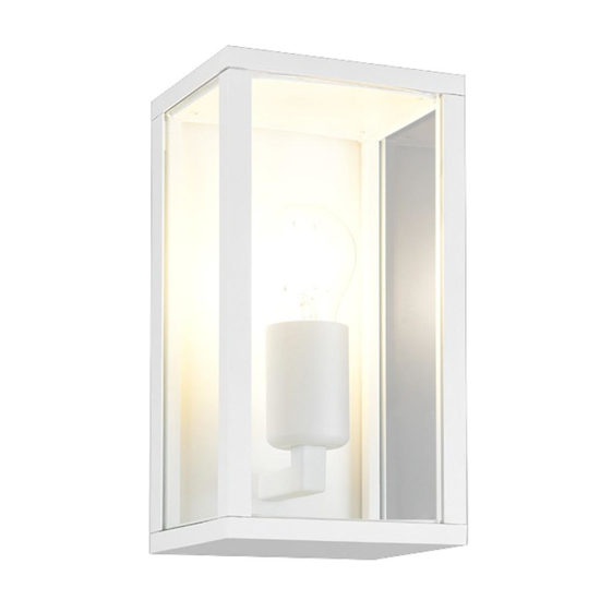 Applique da esterno ip44 in vetro alluminio pressofuso bianco