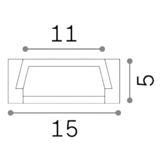 Profilo piatto 2mt bianco ideal lux per strip led max 11mm