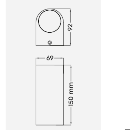 Applique bianca per esterno squadrato luce sopra sotto ip44