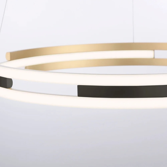 Lampadario nero oro per soggiorno led 2700k a 5000k app con telecomando