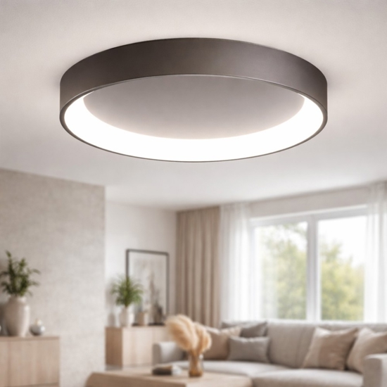 Plafoniera led 80cm anello cerchio 90w 3200k caffe affralux band diodi