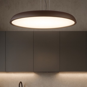 Lampadario da cucina marrone isyluce zenal led 108w 3000k 4000k dimmerabile