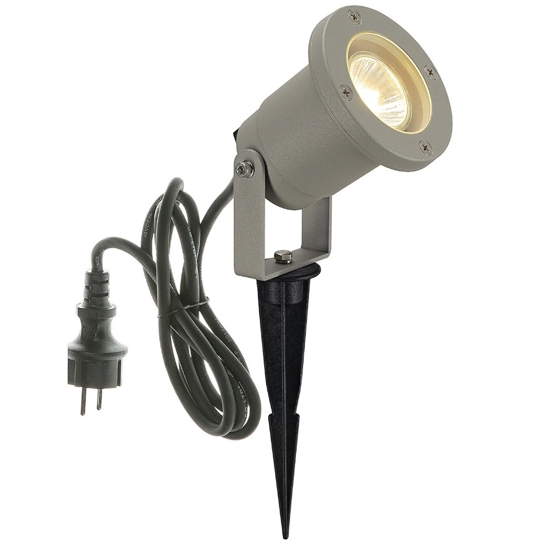 Faretto picchetto da giardino grigio con spina fp