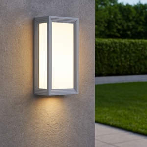 Applique per esterno bianco rettangolare fp