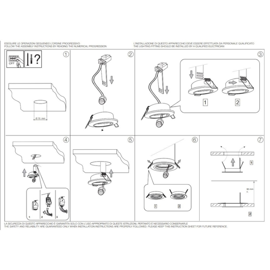 Box 3 swing fi ideal lux faretti nero da incasso per cartongesso orientabili rotondi