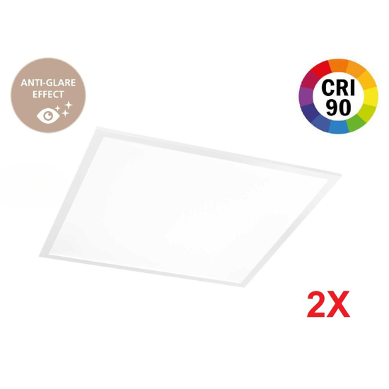 Confezione da n2 ideal lux led panel pannello 60x60 40w 4000k da incasso