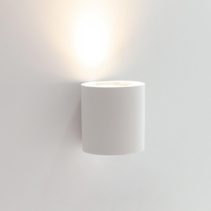 Applique di gesso cristaly cilindro bianco verniciabile